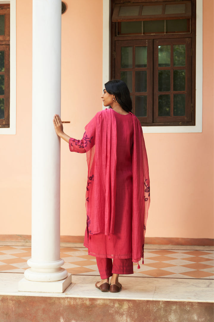 rouge applique kurta set