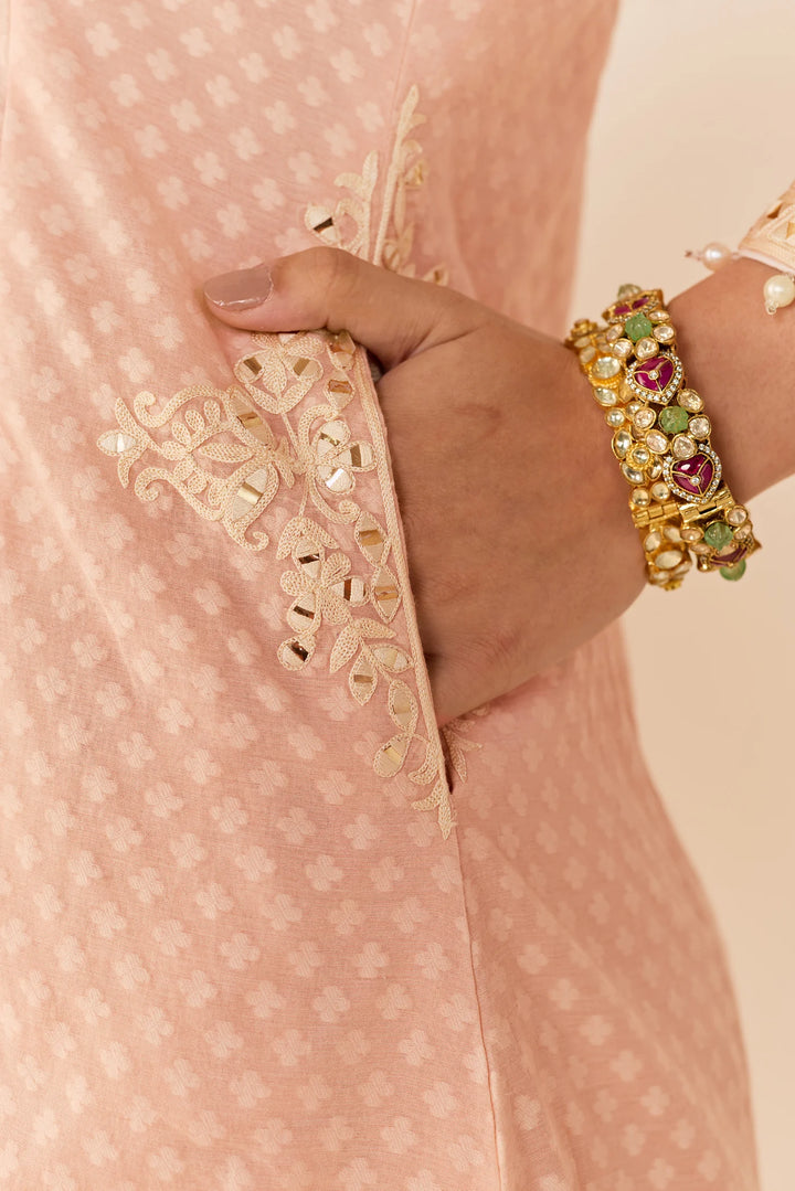 Reem - Carnation Pink Short Choga With Dogri Salwar and dupatta