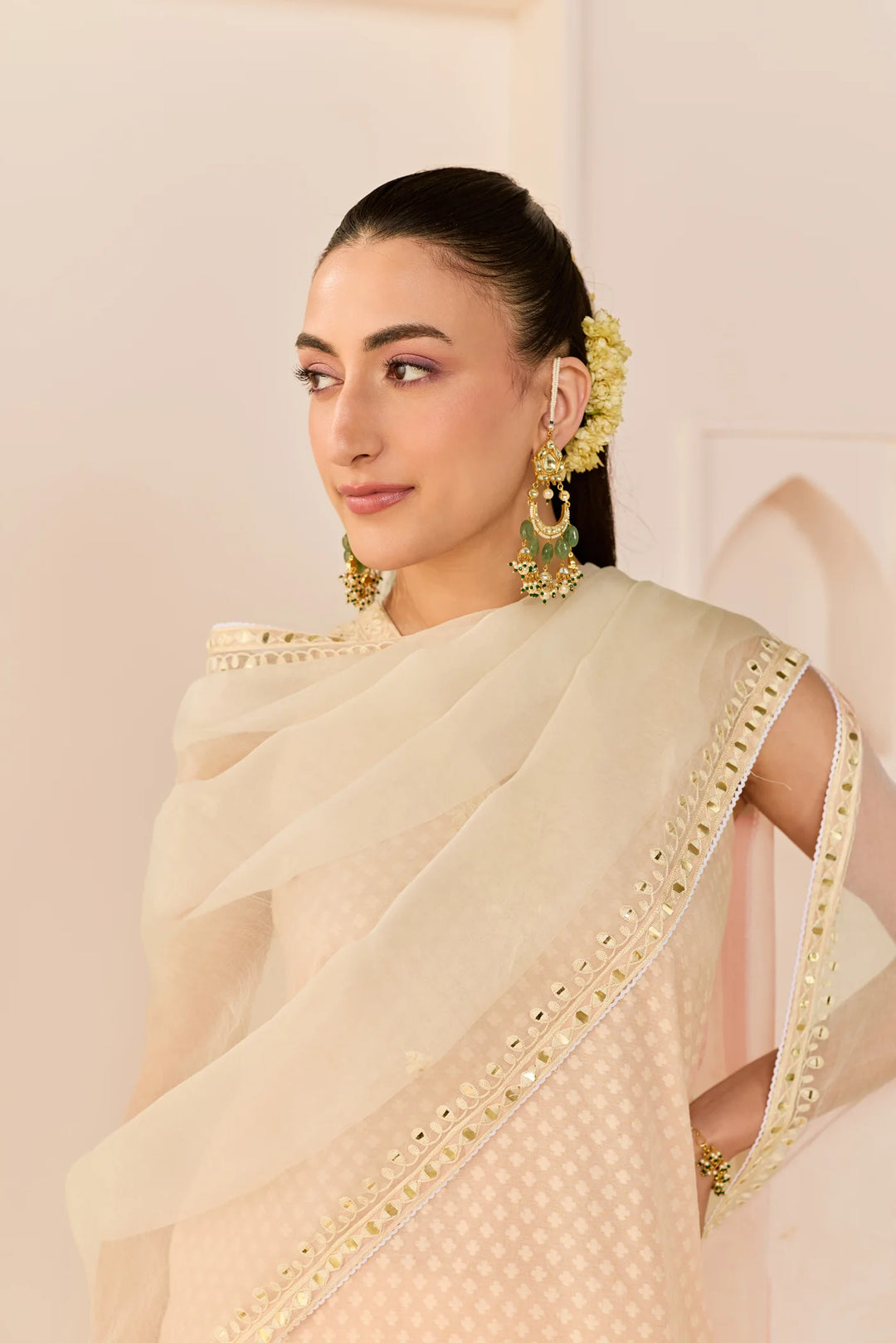 Miral - Carnation Pink Short Kurta With Farsi Salwar and dupatta