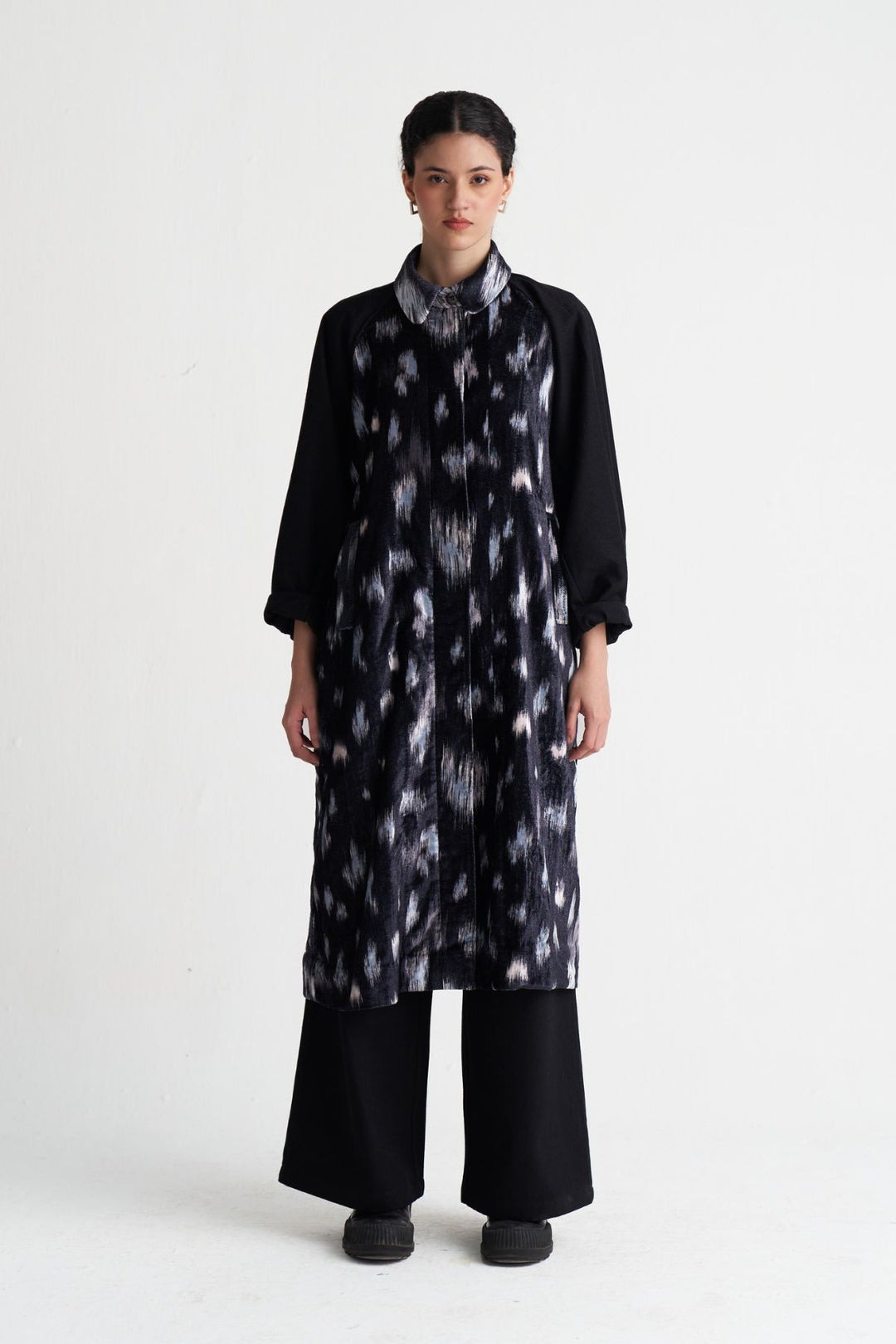 Ikat Print Bat Sleeve Jacket Co-ord (Set Of 2)