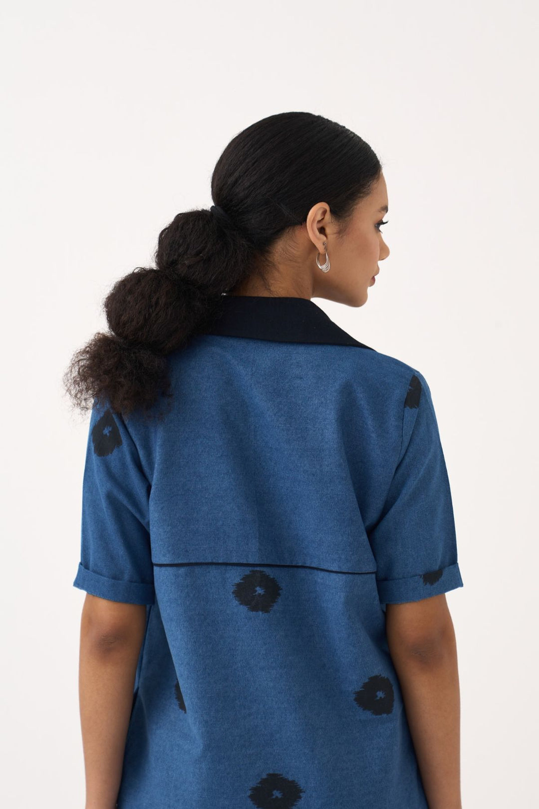 Block Print Denim Dress