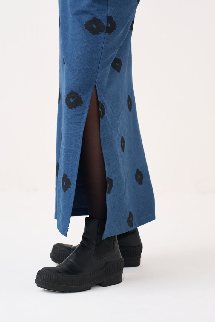 Block Print Denim Dress