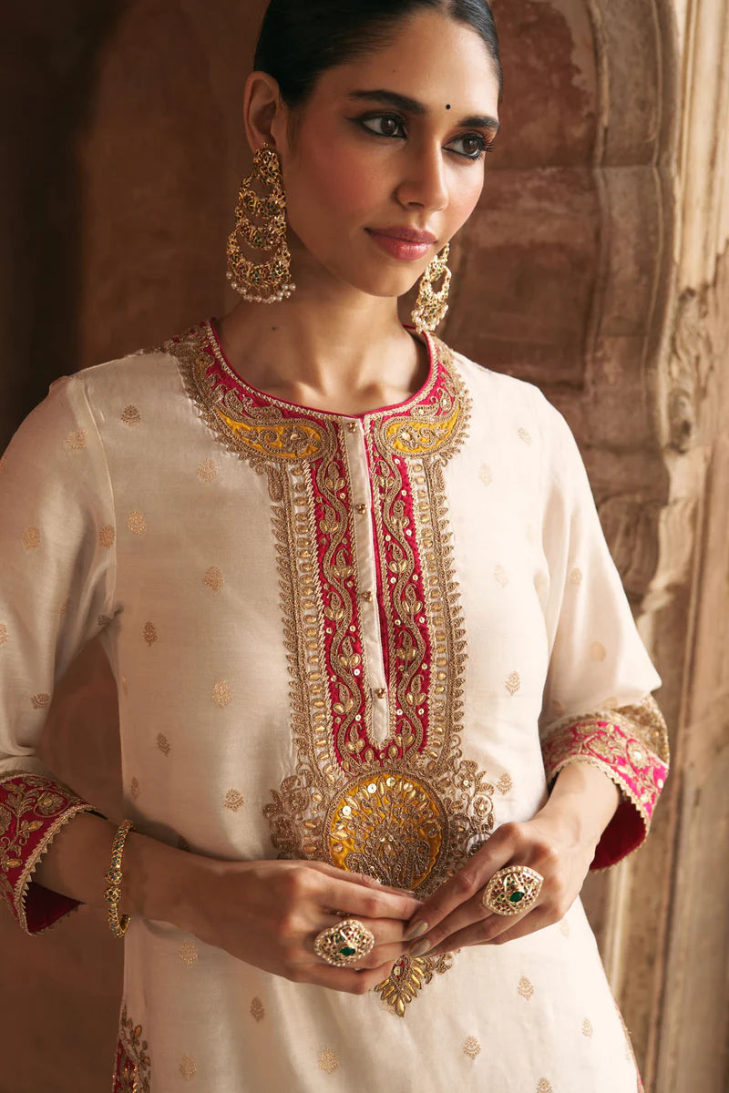 Anila - Daisy Ivory Short Kurta with Salwar