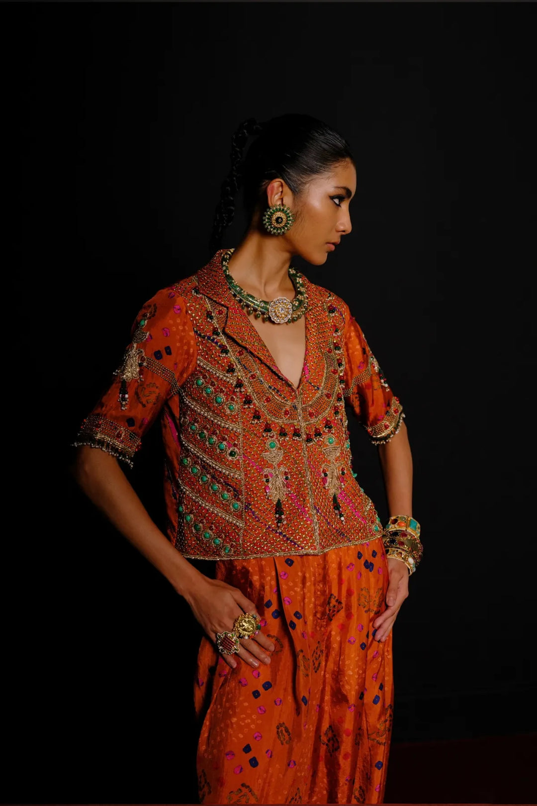 Orange Blazer Set