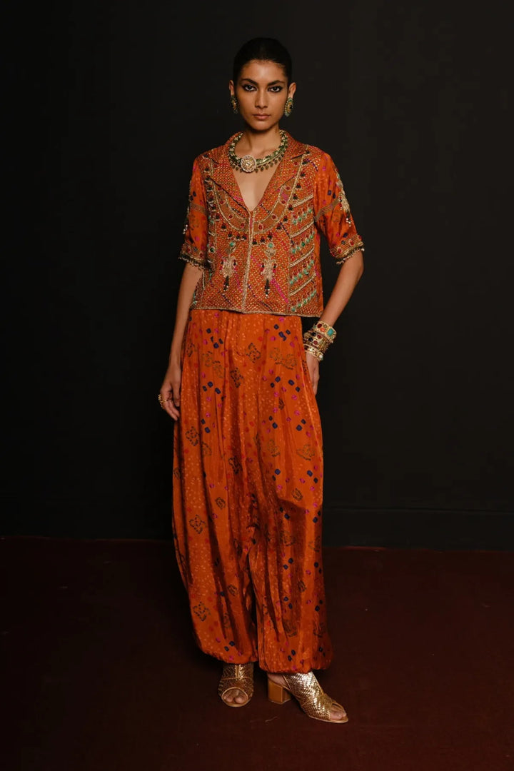 Orange Blazer Set