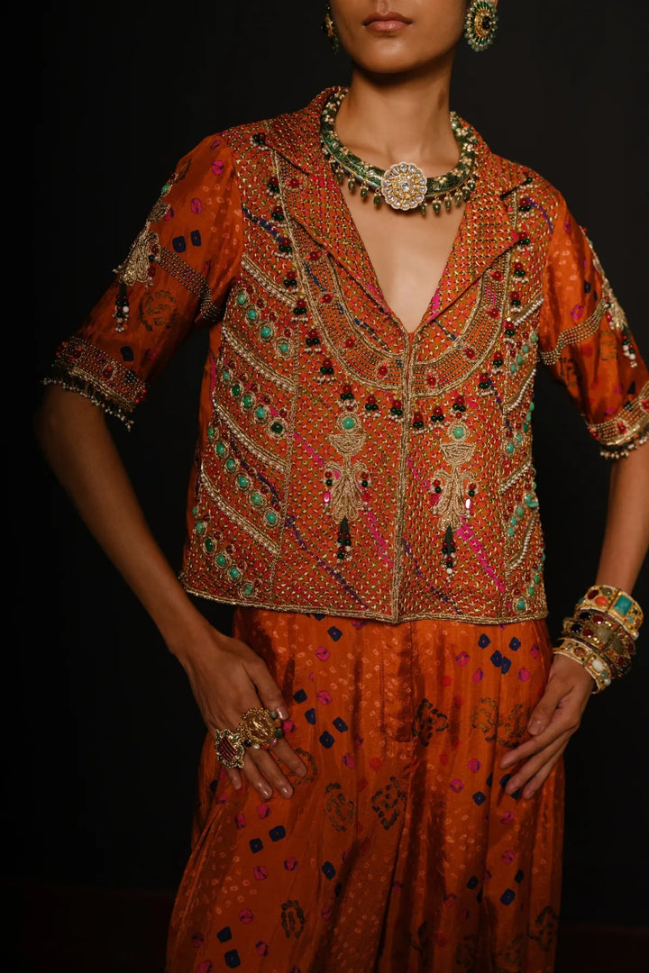 Orange Blazer Set