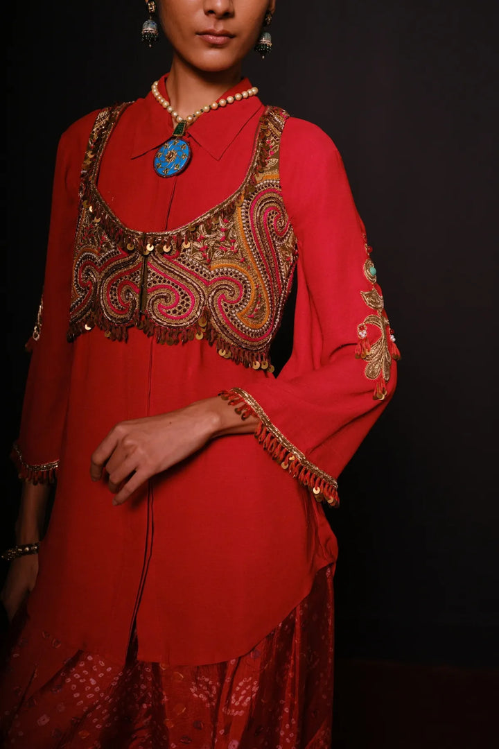 Red Boho Set
