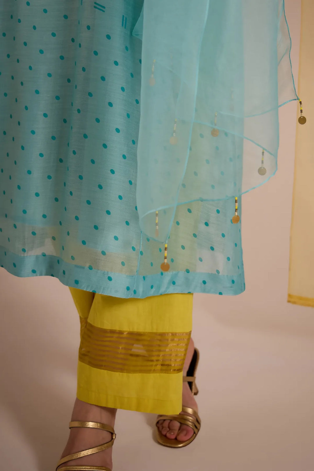 Turq Cotton Silk Big Yok Kurta Set