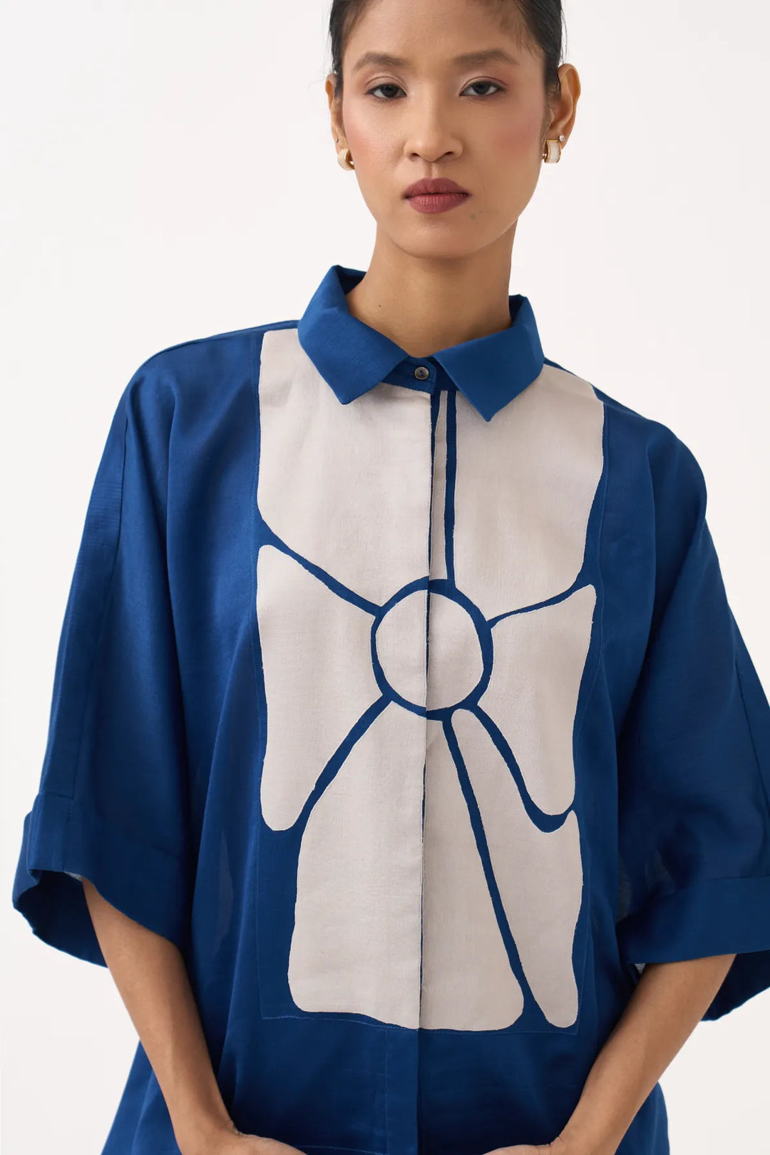 Floral Applique Shirt Co-ord