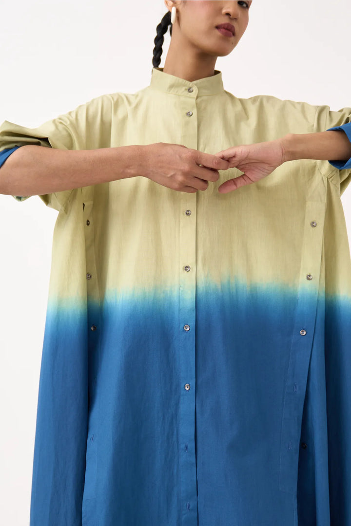 Dip-Dye Side Button Tunic Co-ord