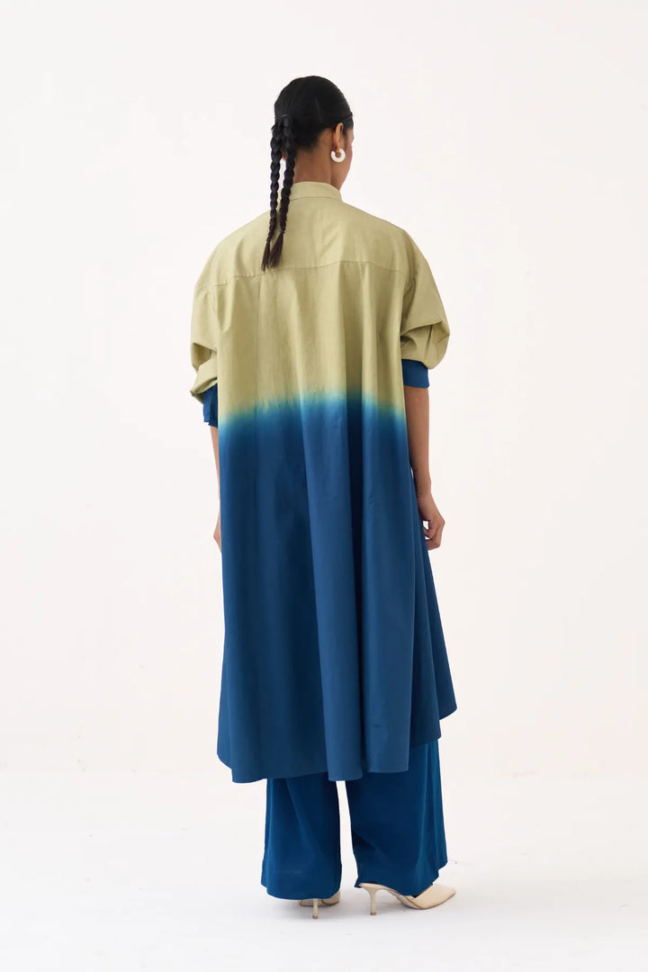 Dip-Dye Side Button Tunic Co-ord