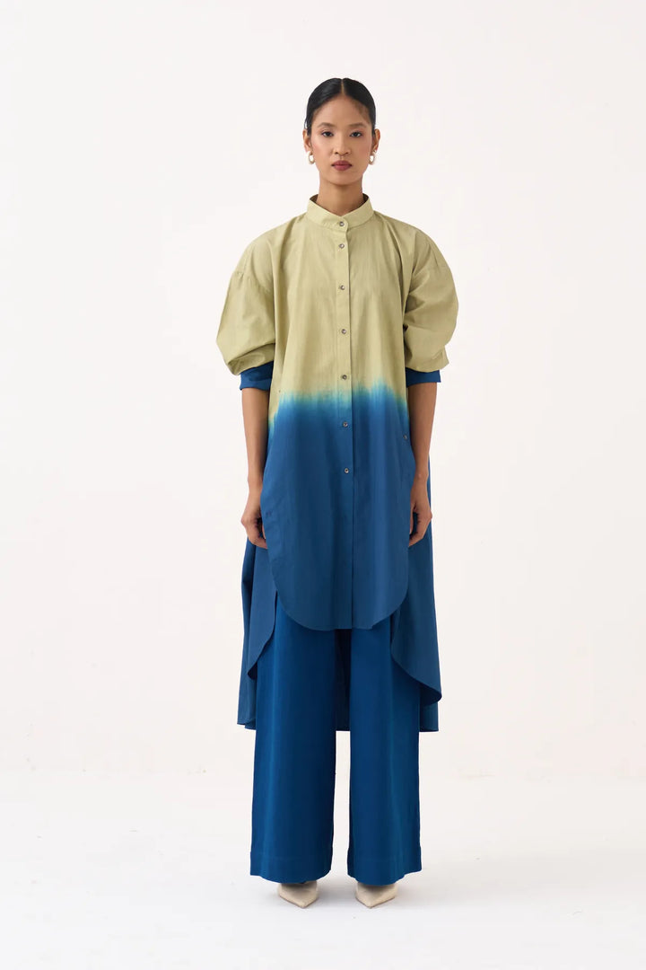 Dip-Dye Side Button Tunic Co-ord