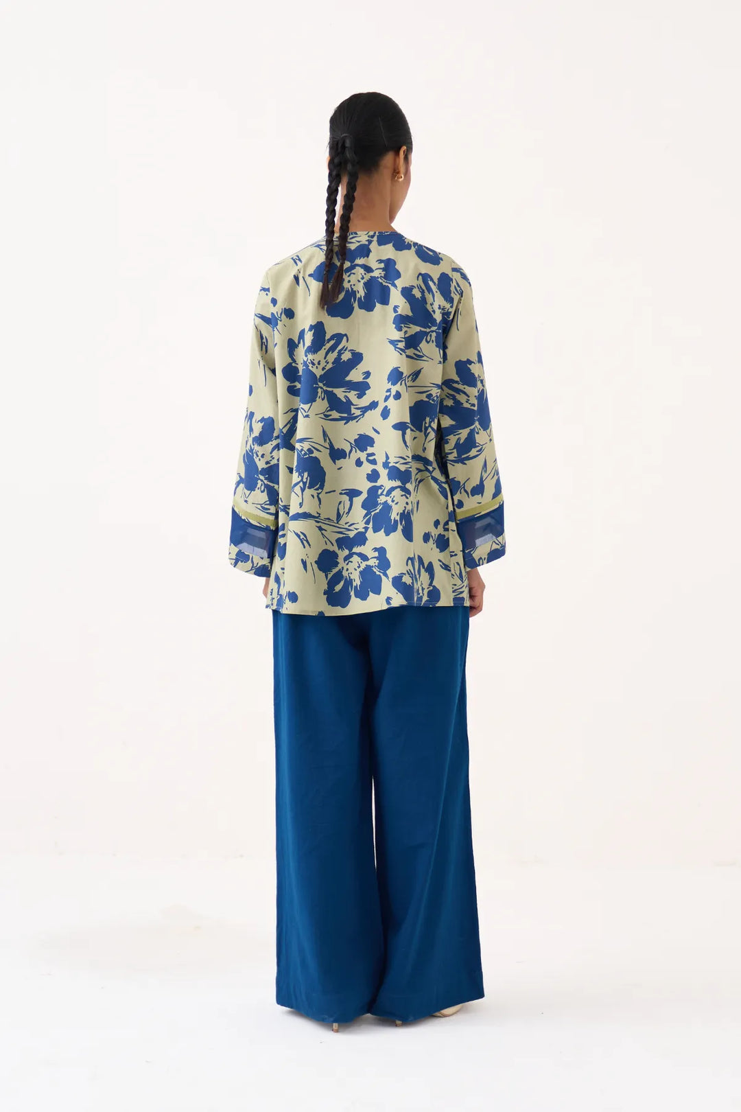 Wide Sleeve Gather Neck Top Co-ord