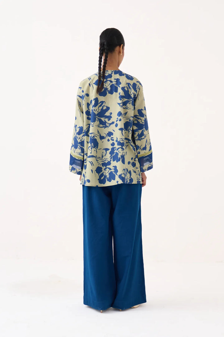 Wide Sleeve Gather Neck Top Co-ord