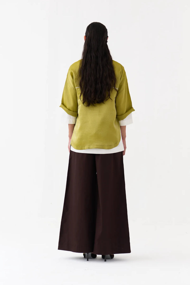 Emb. V Neck Top Co-ord (Set Of 3)