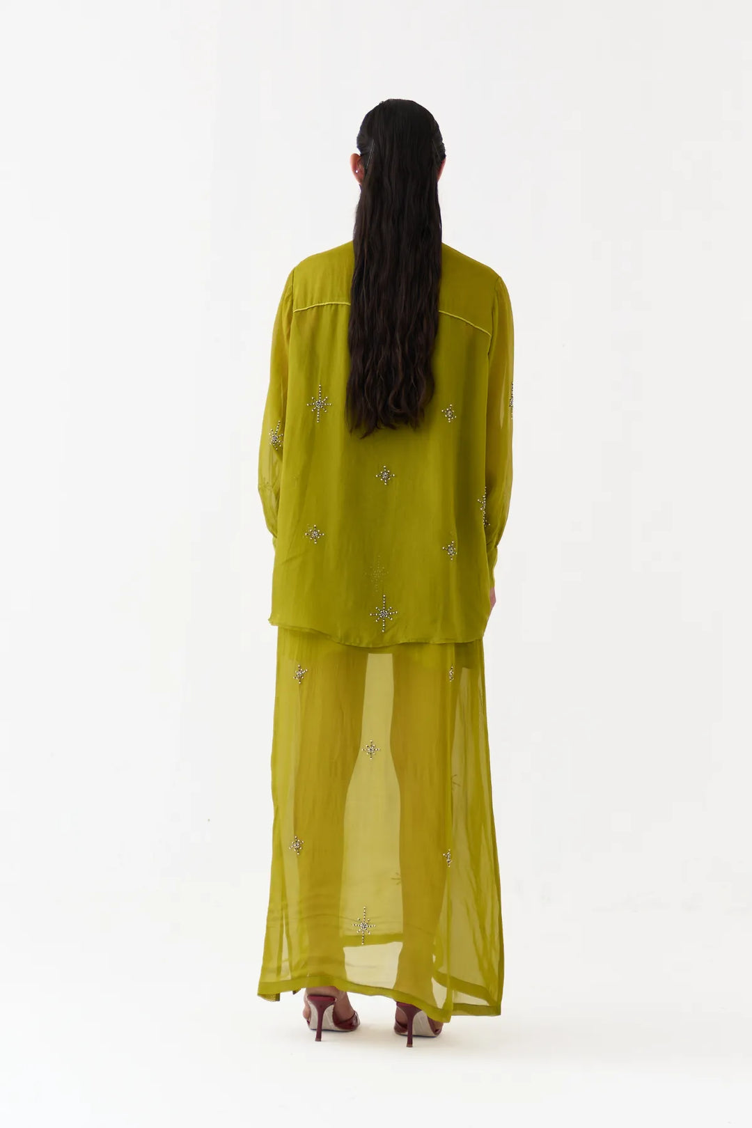 Hand Emb. Detail Shirt Co-ord (Set Of 2)