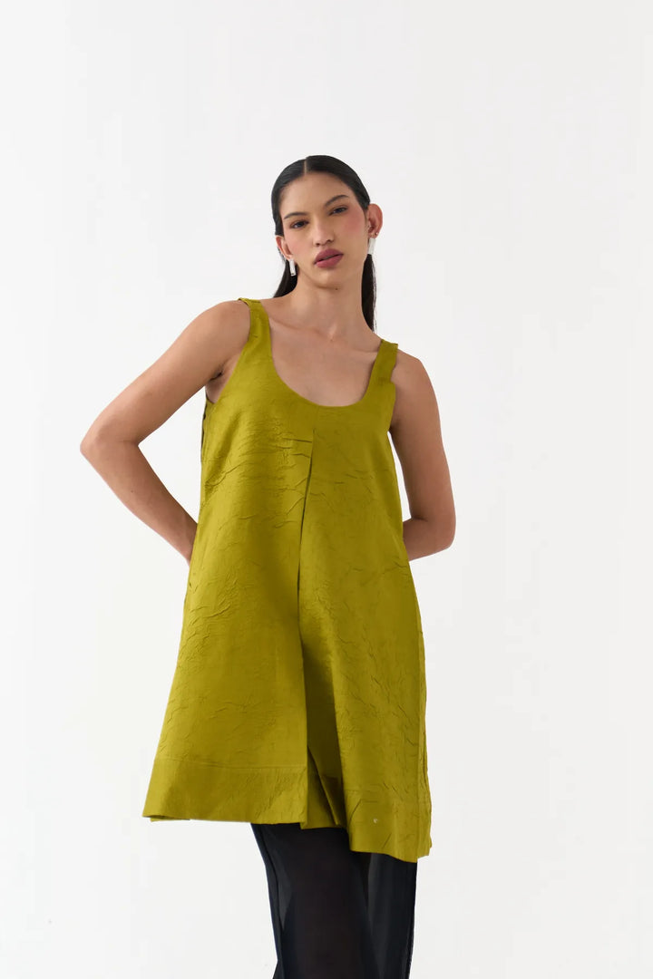 U-Neck Pleated Tunic Co-ord (Set Of 2)