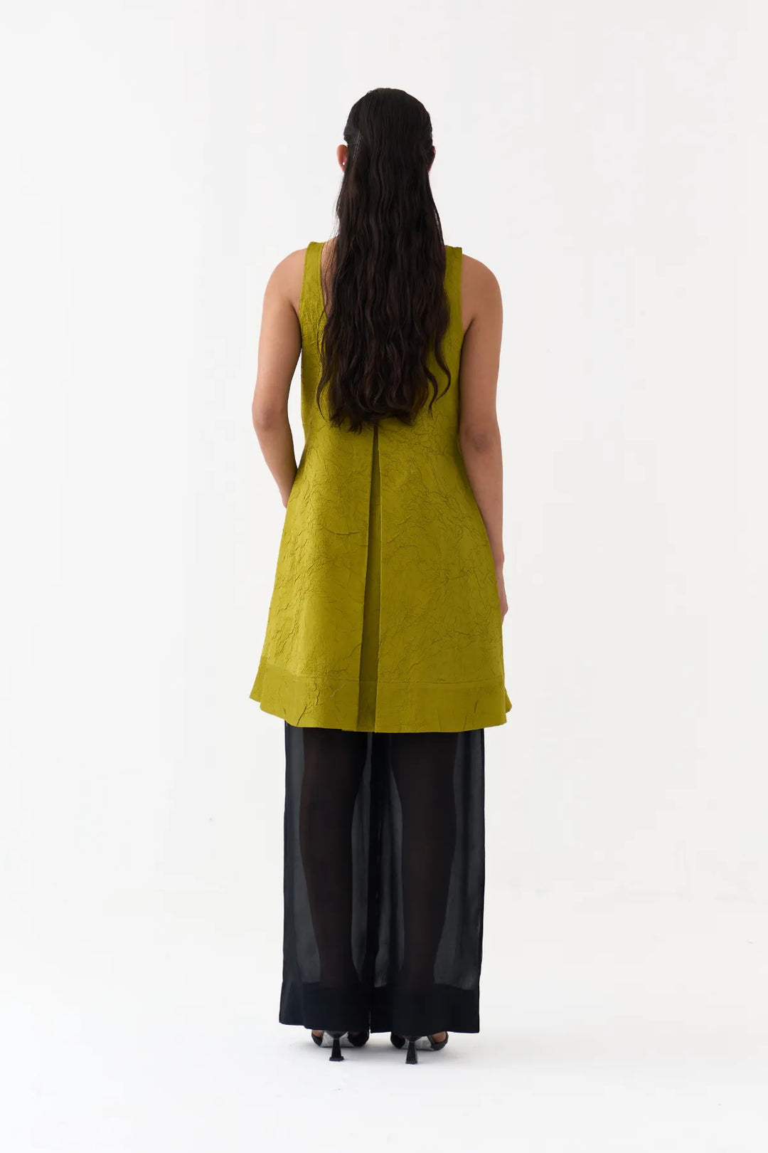 U-Neck Pleated Tunic Co-ord (Set Of 2)