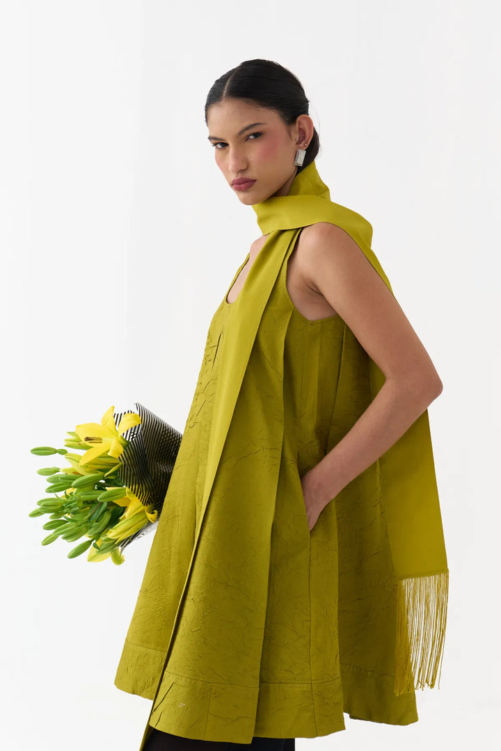 U-Neck Pleated Tunic Co-ord (Set Of 2)