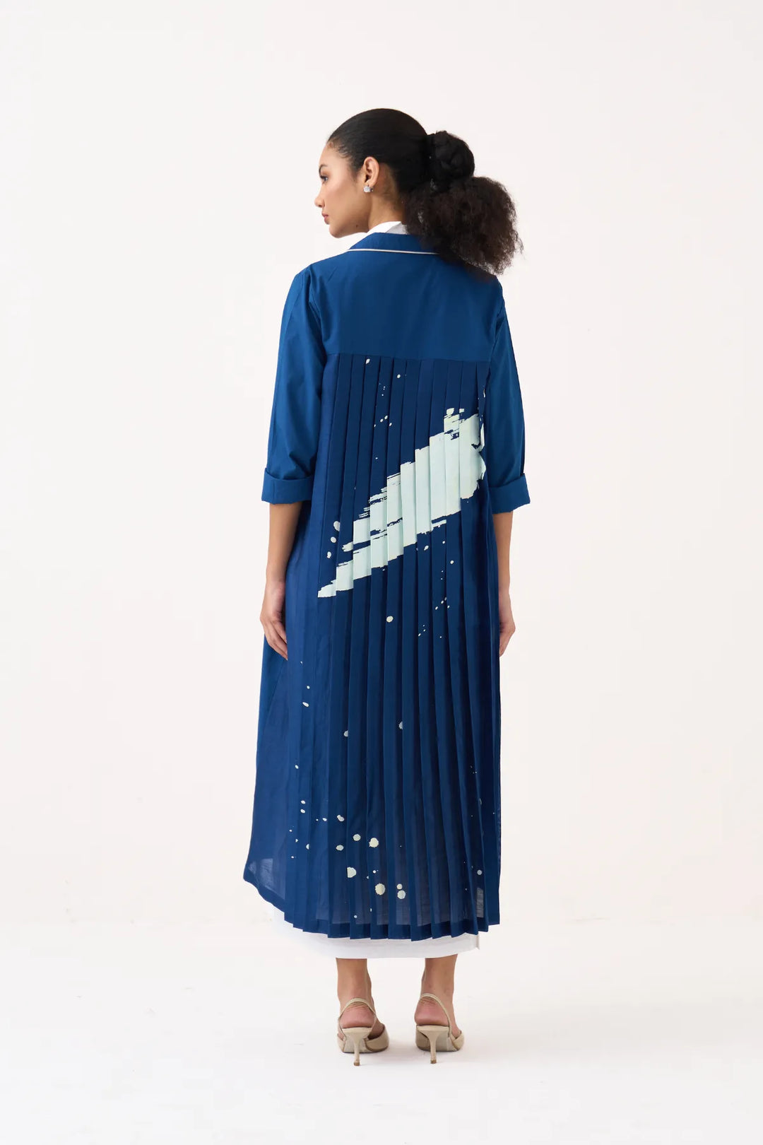 Splash Print Back Pleat Jacket