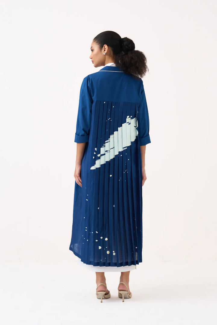 Splash Print Back Pleat Jacket