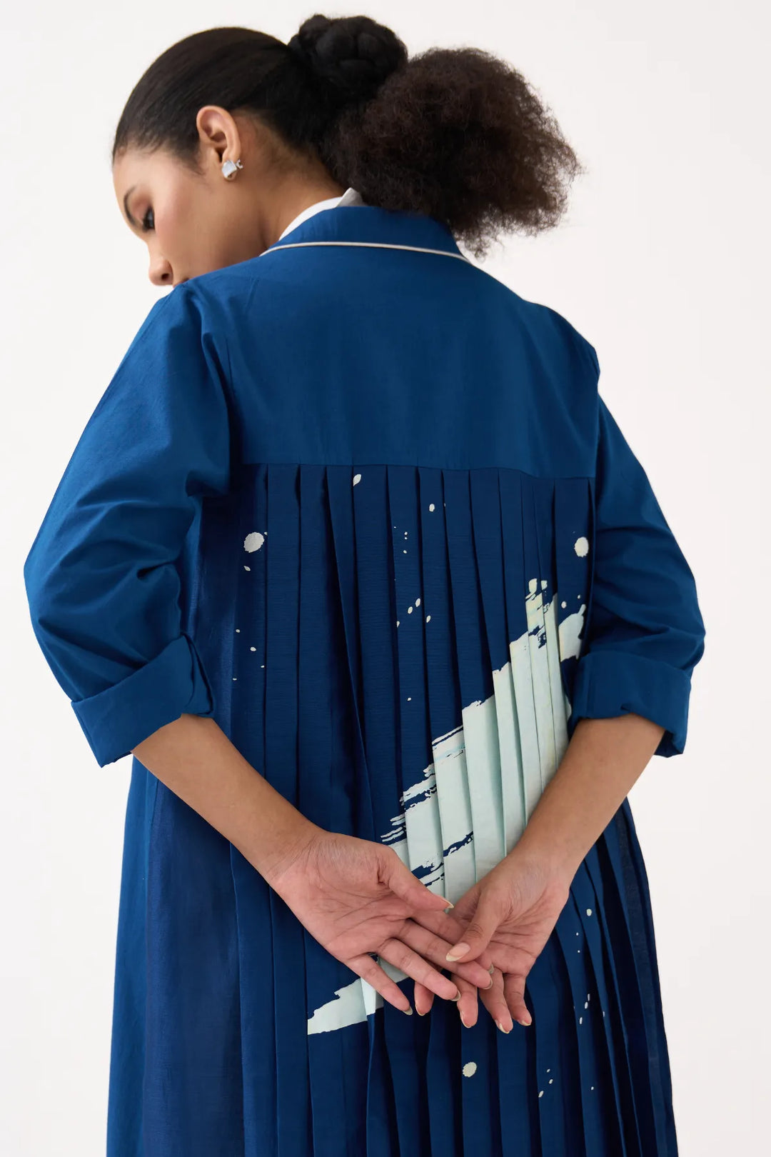 Splash Print Back Pleat Jacket