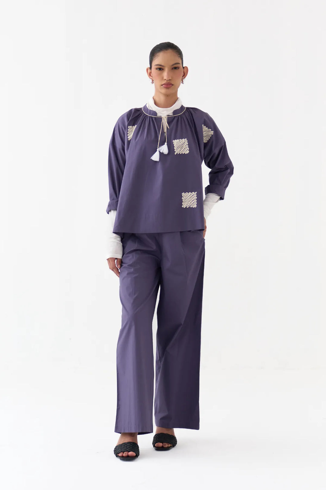 Wave Emb. Top Co-ord