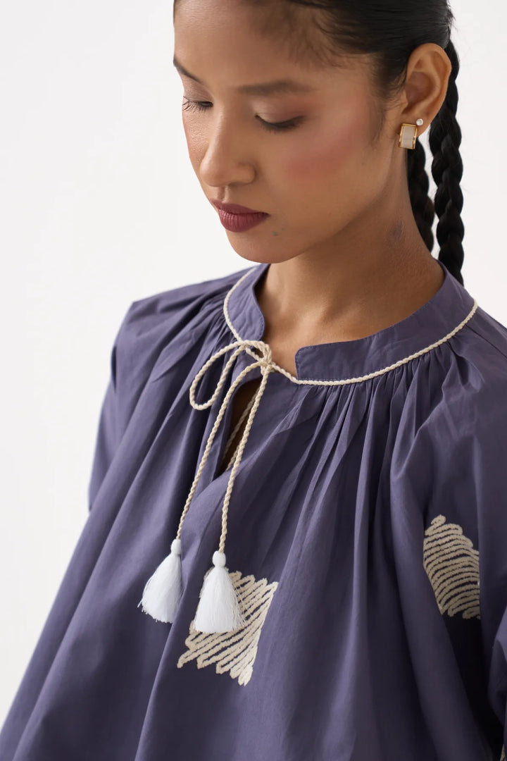 Wave Emb. Top Co-ord