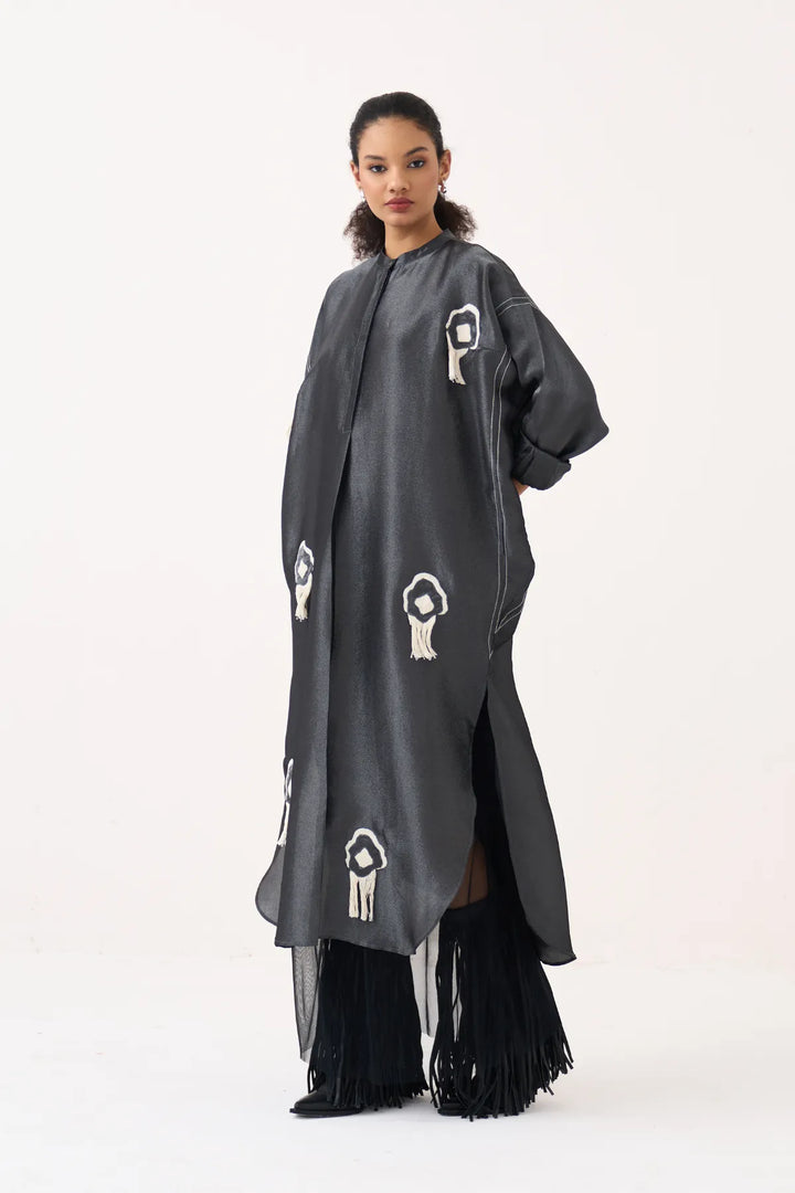 Fringe Bat Sleeve Dress