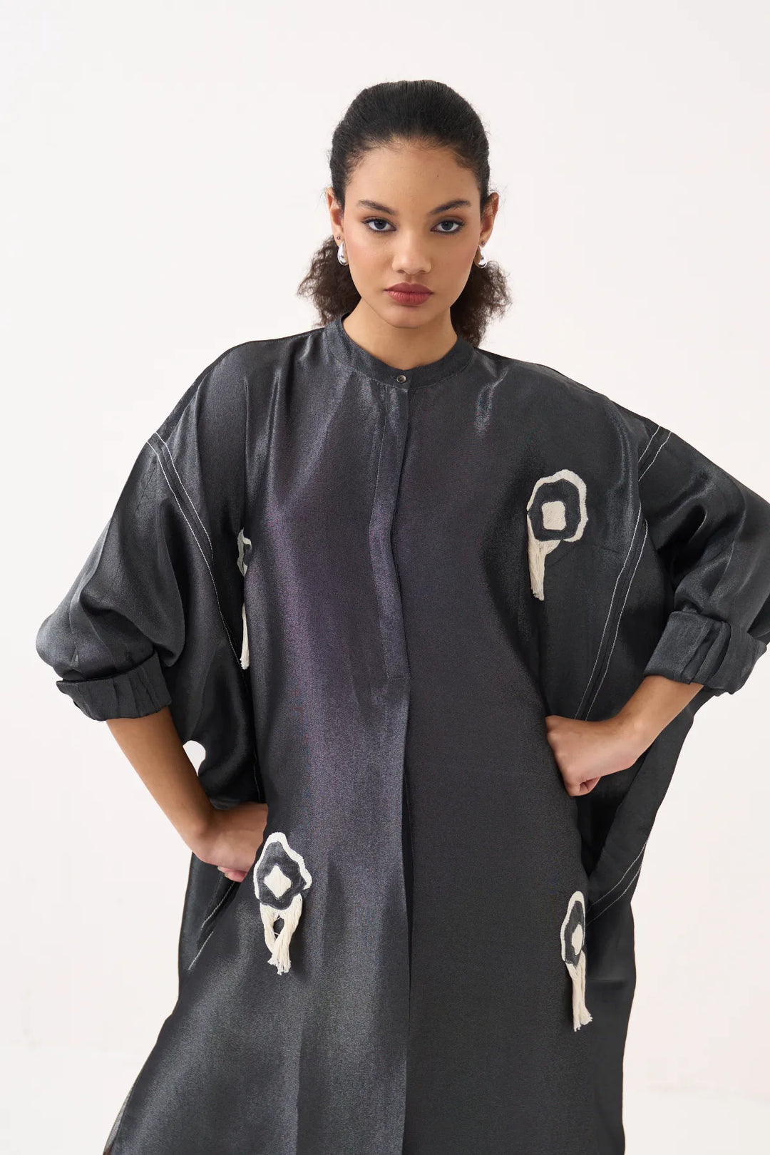 Fringe Bat Sleeve Dress