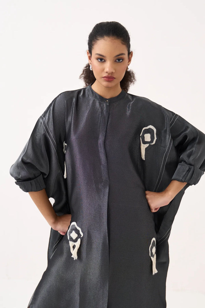 Fringe Bat Sleeve Dress