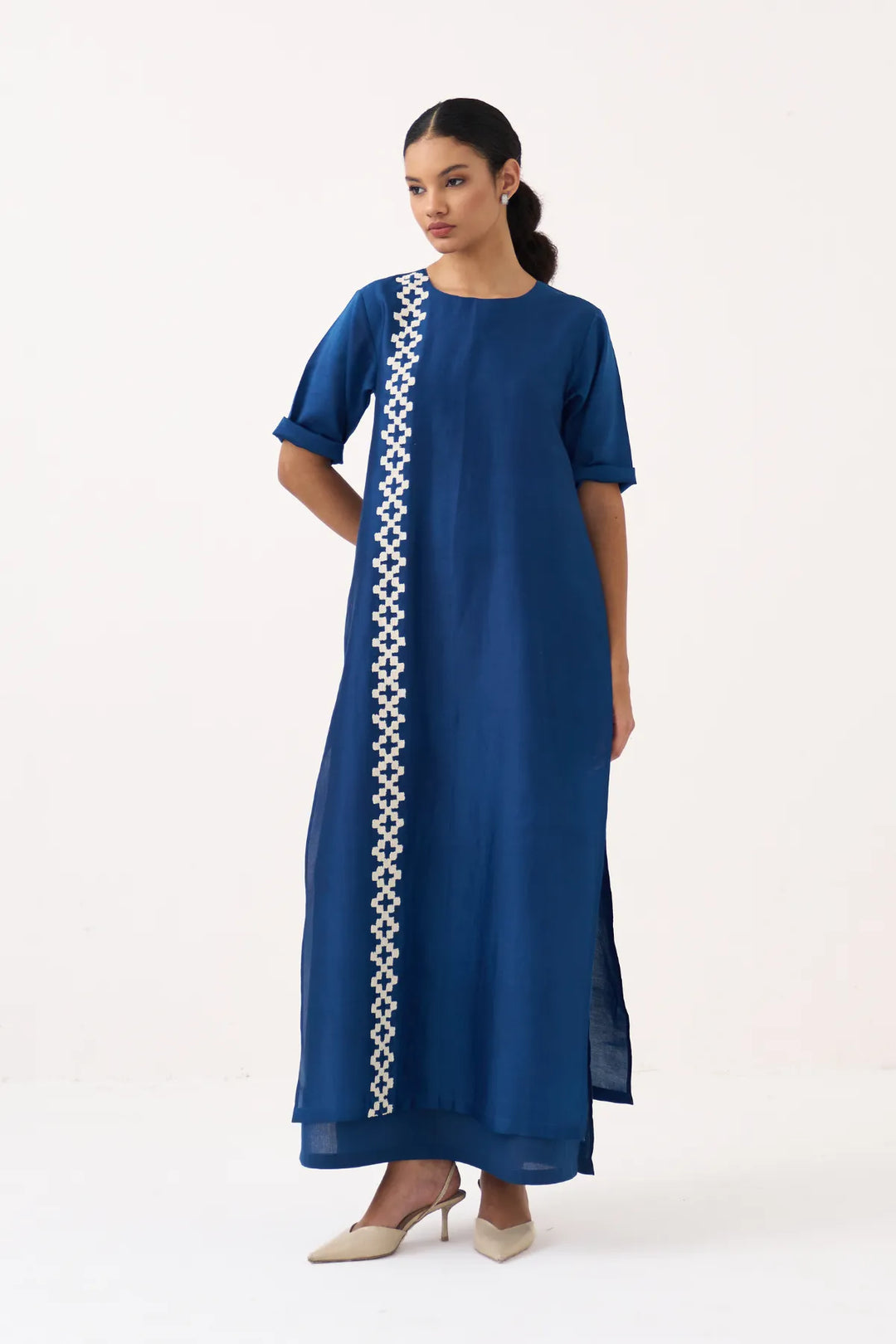 Emb. Double Layer Dress