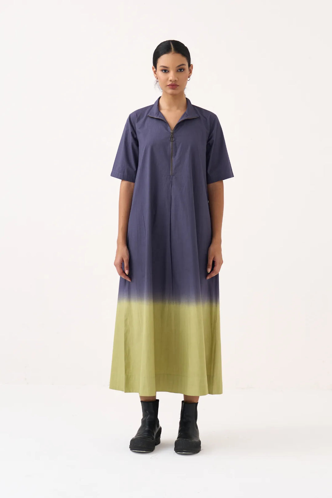 Dip Dye Turtle Neck Dress