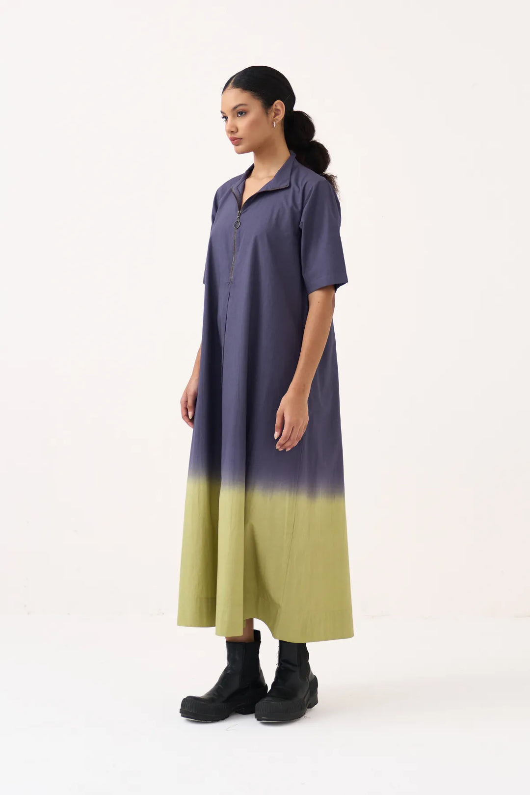 Dip Dye Turtle Neck Dress