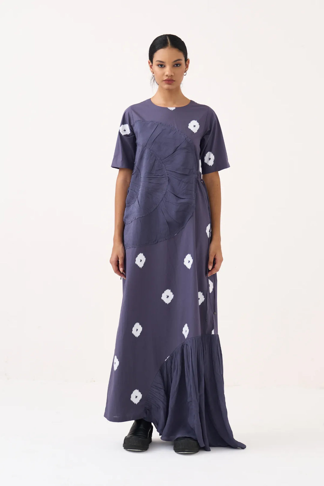 Block Print Multi Drawstring Dress
