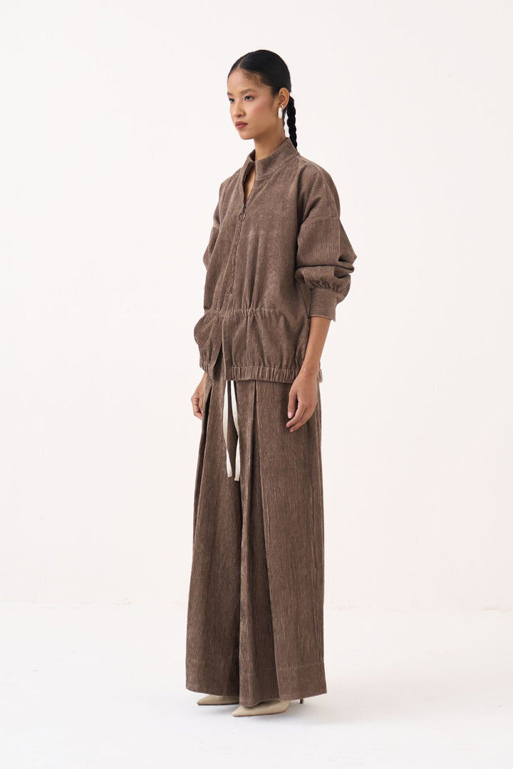 Corduroy Drawstring Top Co-ord (Set Of 2)