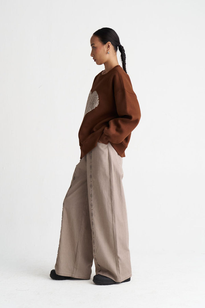 Heart Emb. Jumper Co-ord (Set Of 2)