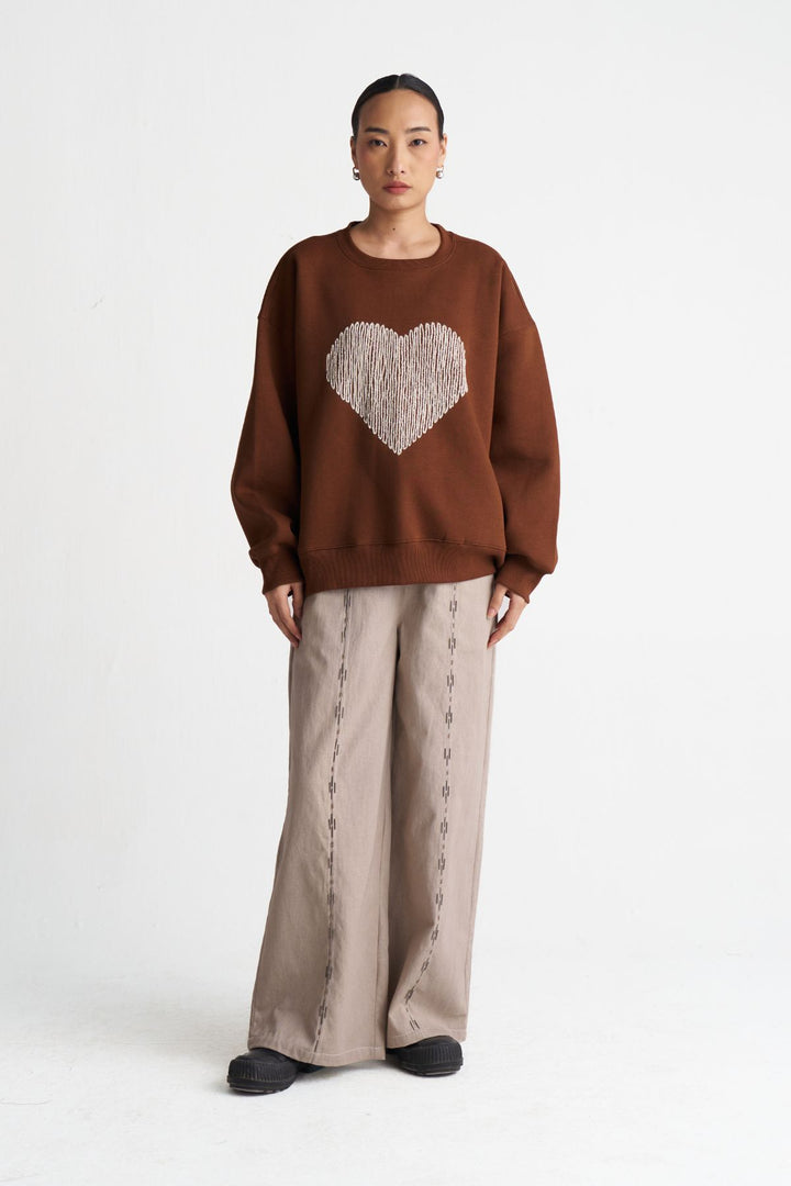 Heart Emb. Jumper Co-ord (Set Of 2)