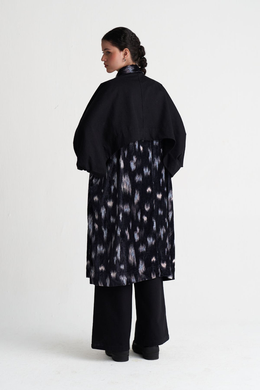 Ikat Print Bat Sleeve Jacket Co-ord (Set Of 2)