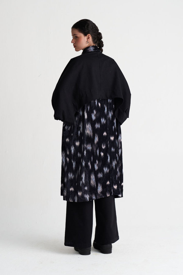 Ikat Print Bat Sleeve Jacket Co-ord (Set Of 2)