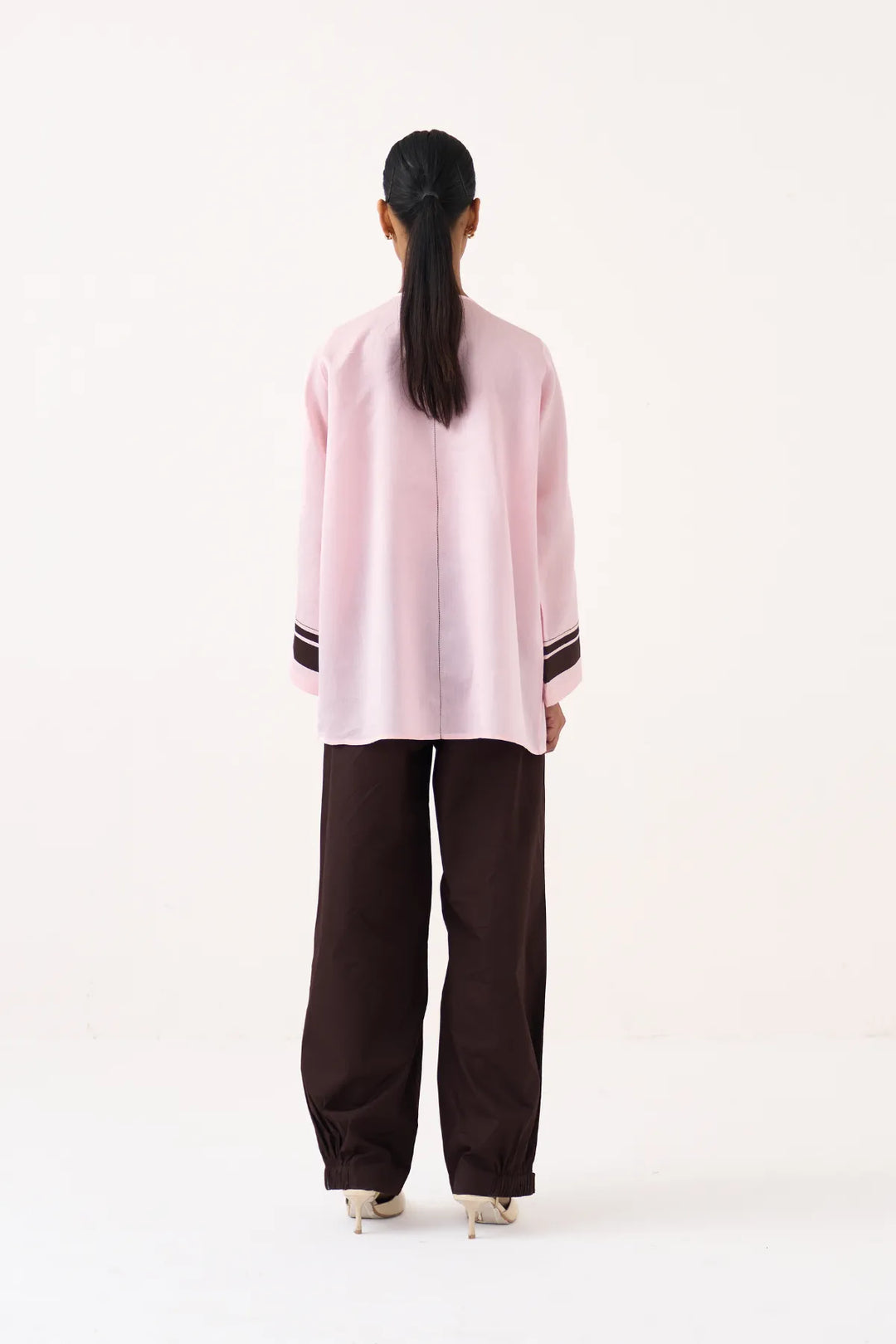 Wide Sleeve Gather Neck Top Co-ord