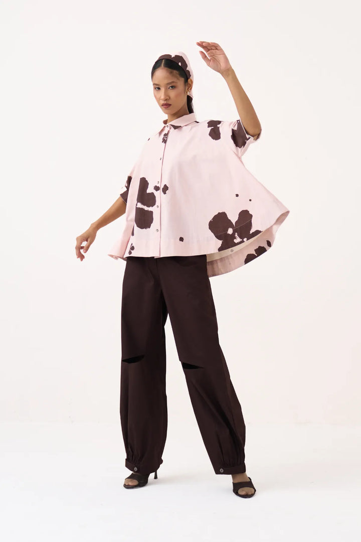 Floral Wide Hem Shirt Co-ord