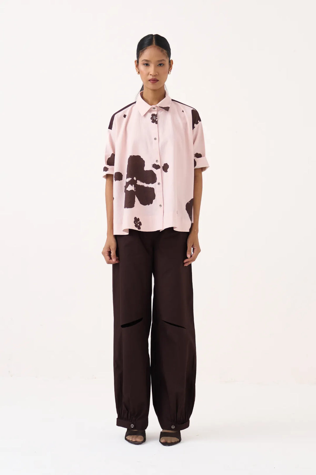 Floral Wide Hem Shirt Co-ord