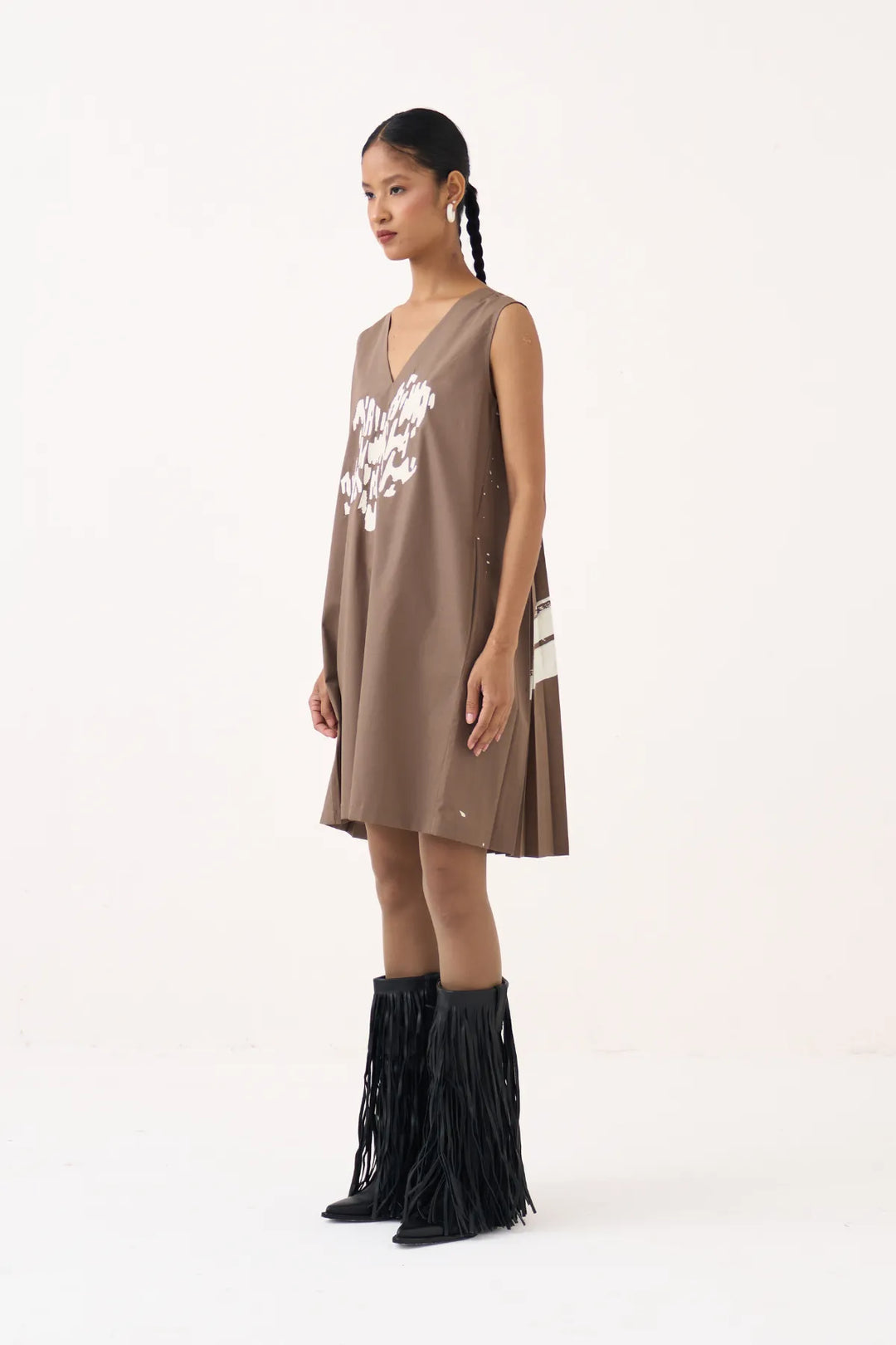 Short Back Pleat Dress