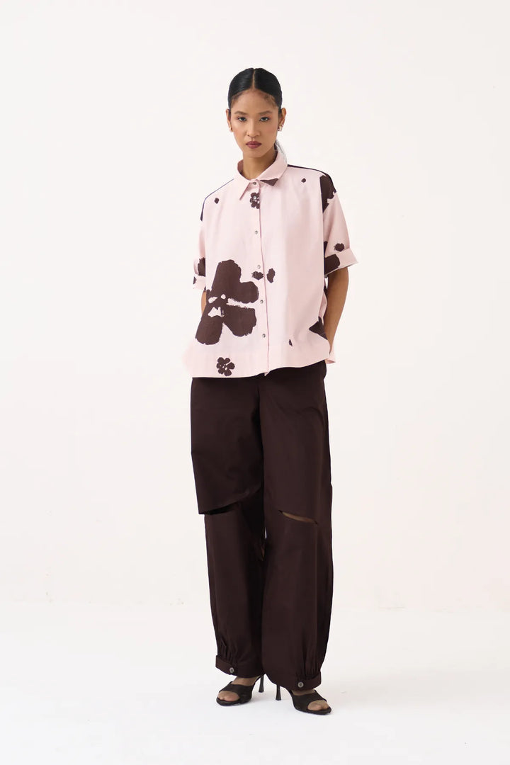 Floral Wide Hem Shirt Co-ord