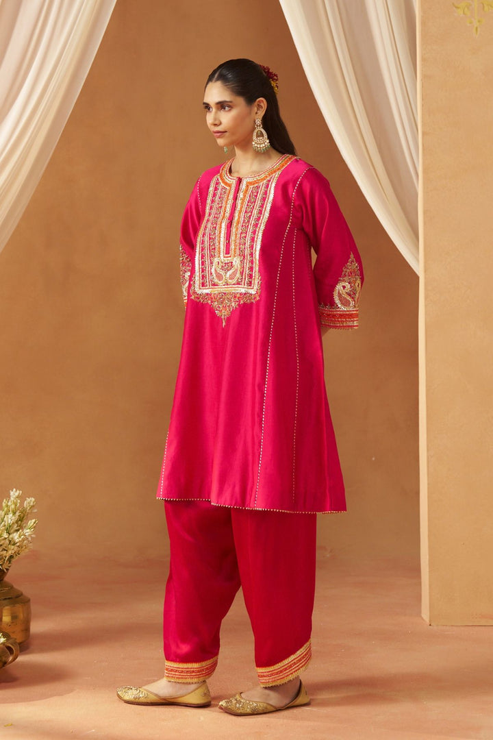 Daneen Hotpink Chauga with Salwar