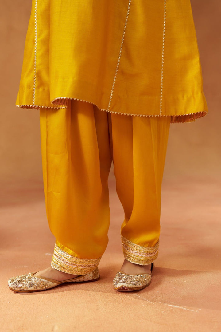 Zimal Mustard Chauga with Salwar