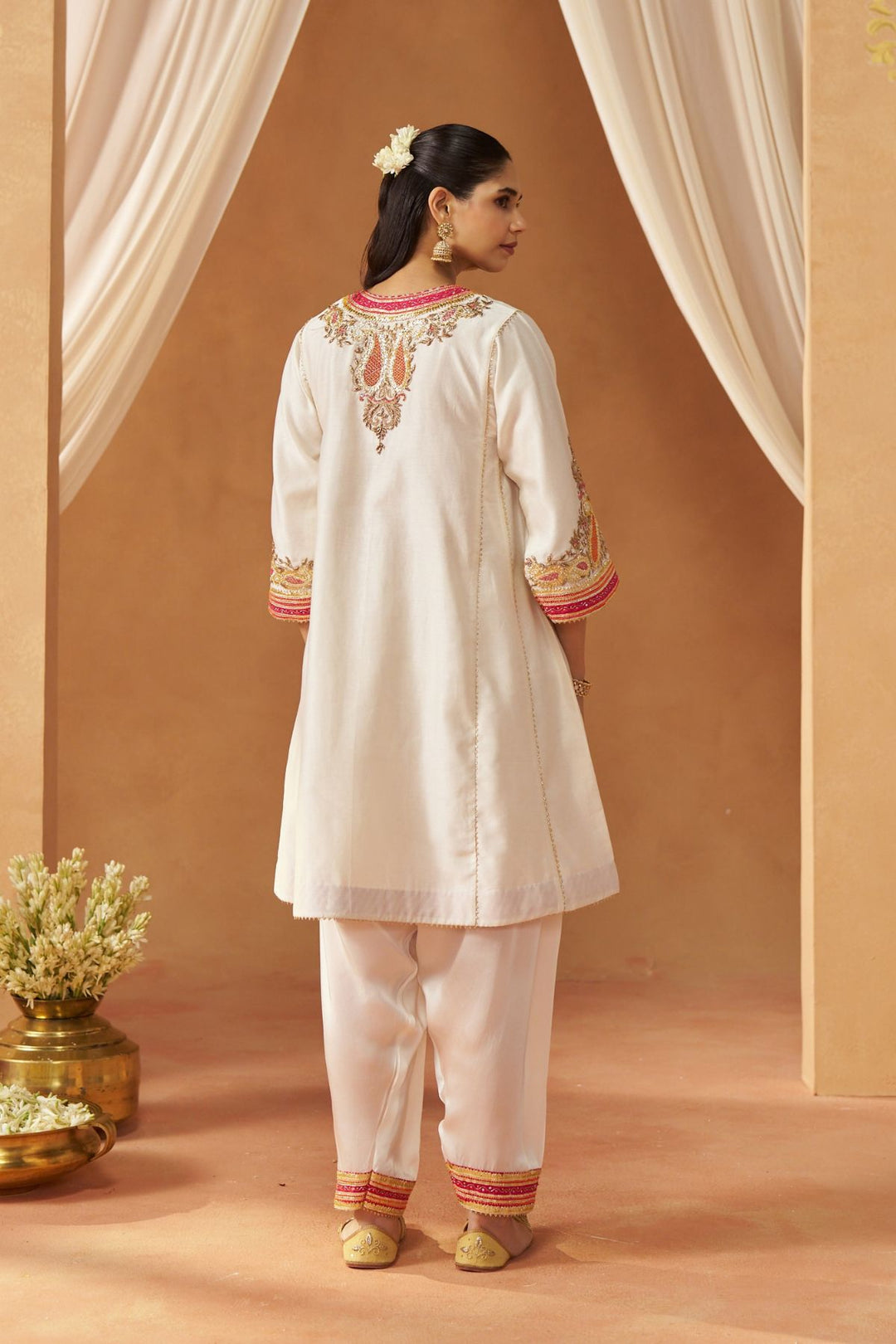 Zimal Daisy Ivory Chauga with Salwar