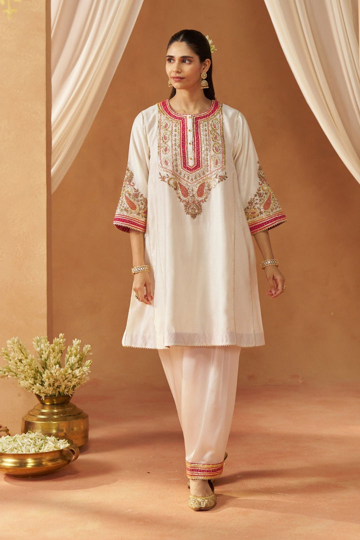 Zimal Daisy Ivory Chauga with Salwar