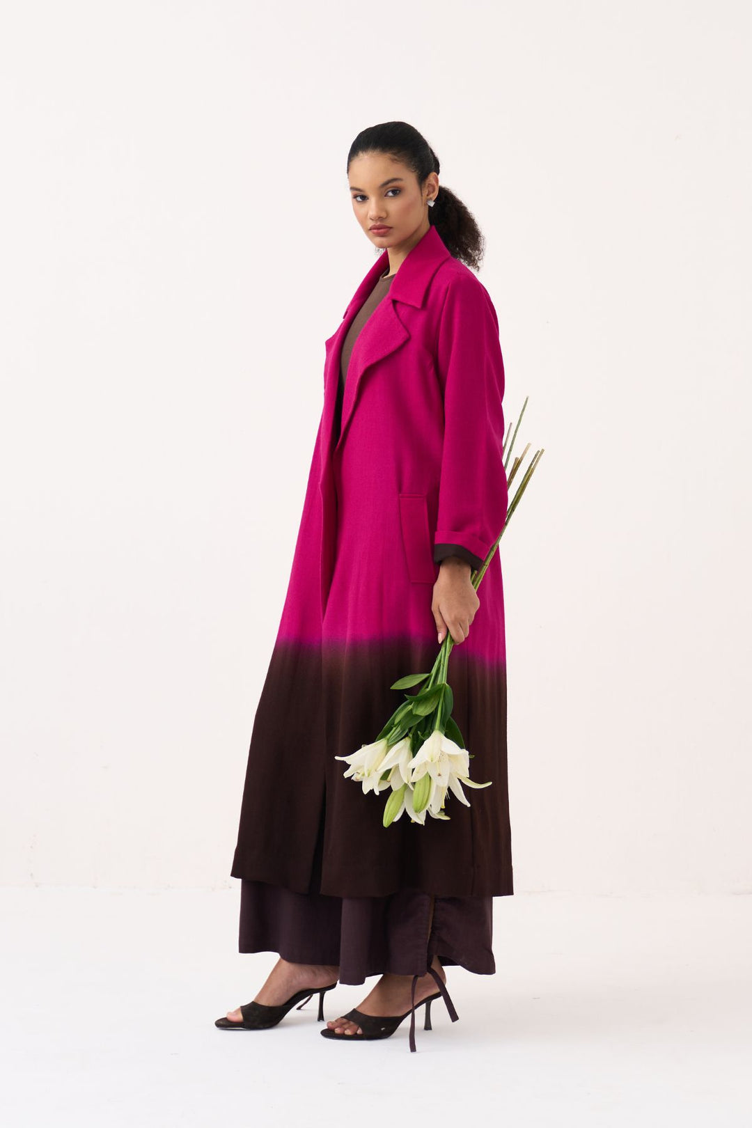 Dip Dye Woollen Trench Co-ord (Set Of 2)